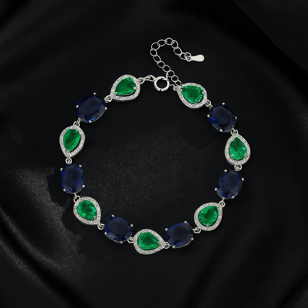 Spaced Trinity Drop Bracelet