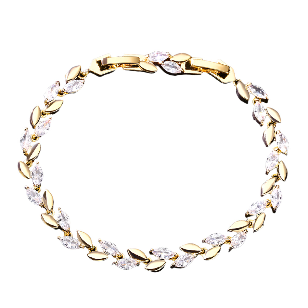 White Leaf Bangles Bracelet