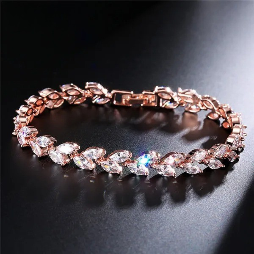 White Leaf Bangles Bracelet