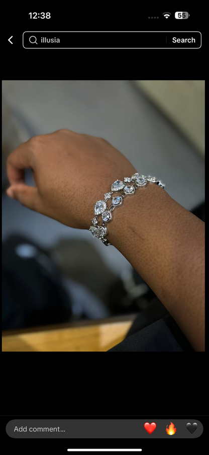 Spaced Star Droplet Bracelet