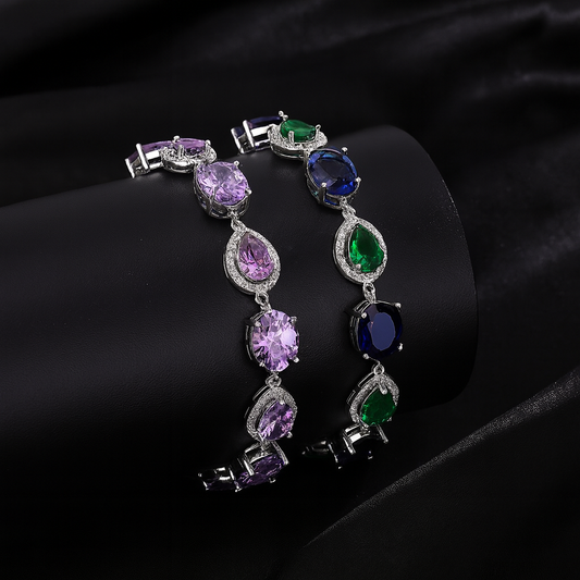 Spaced Trinity Drop Bracelet