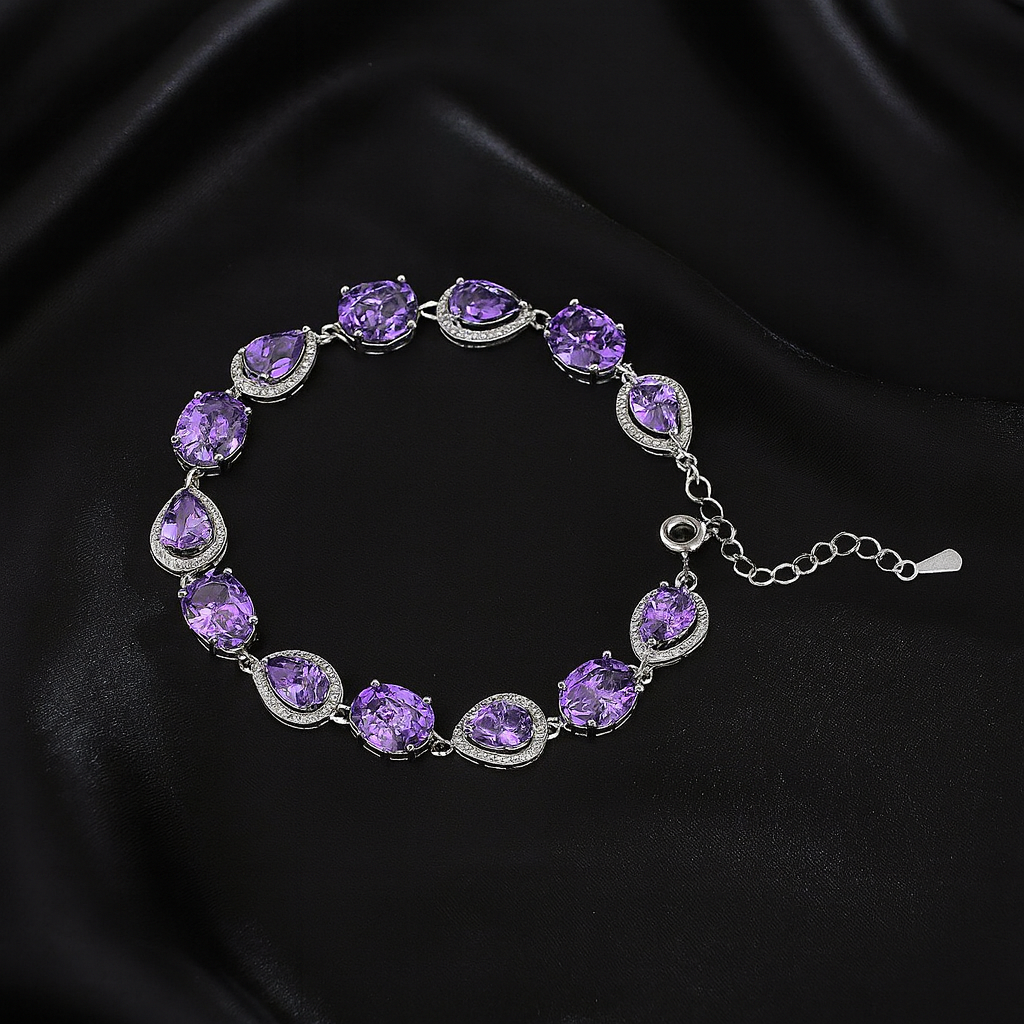 Spaced Trinity Drop Bracelet