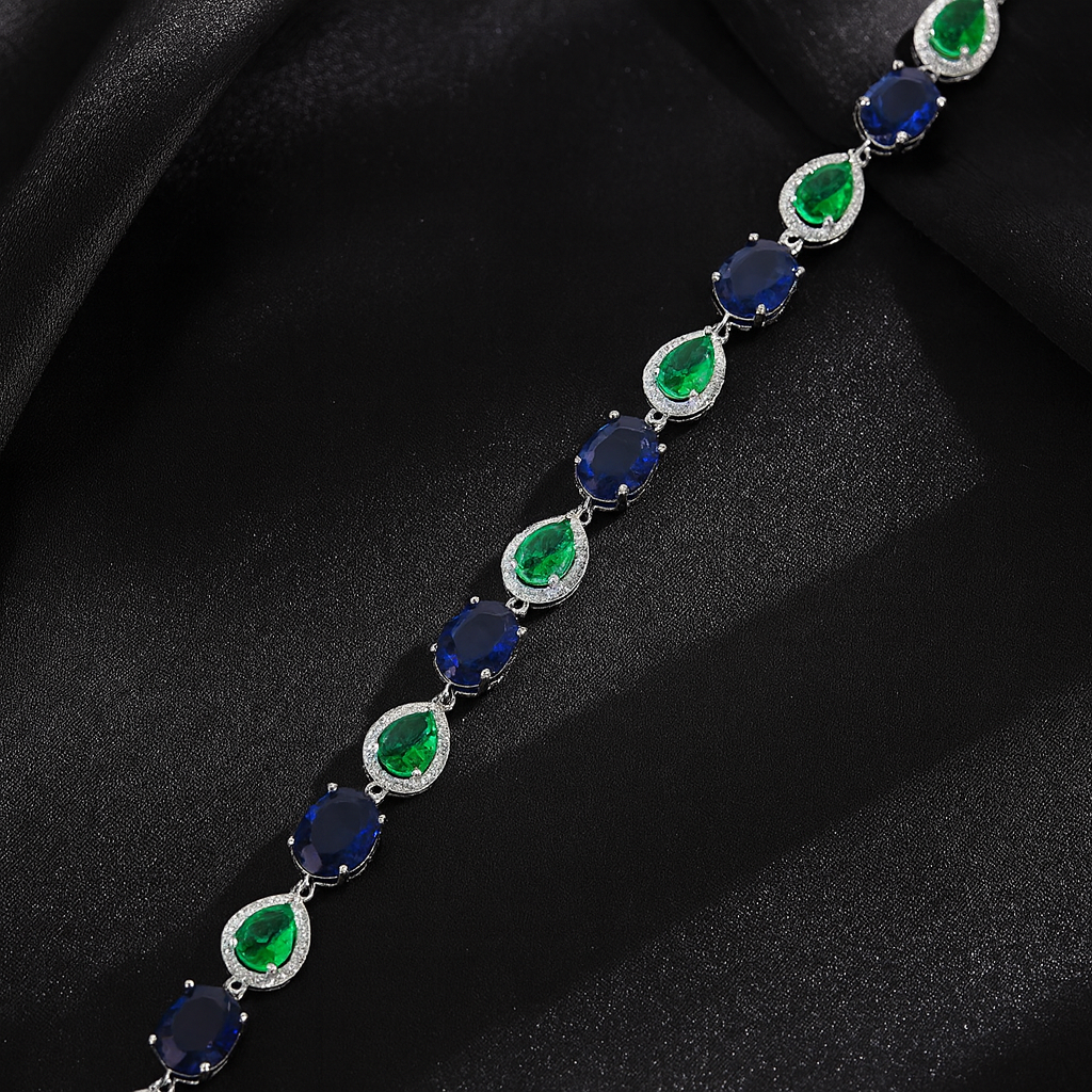 Spaced Trinity Drop Bracelet