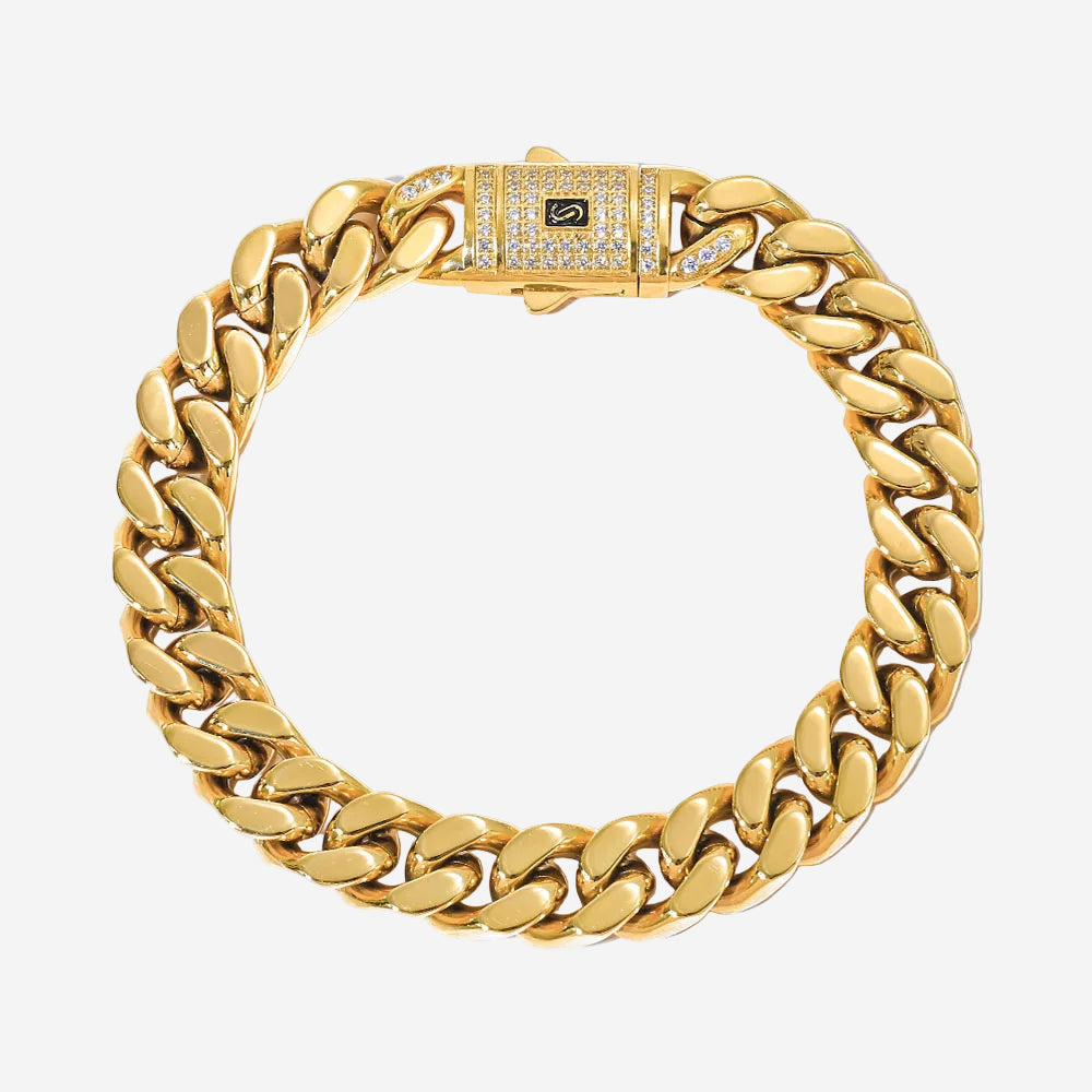Monaco Cuban 14K Plated Bracelet