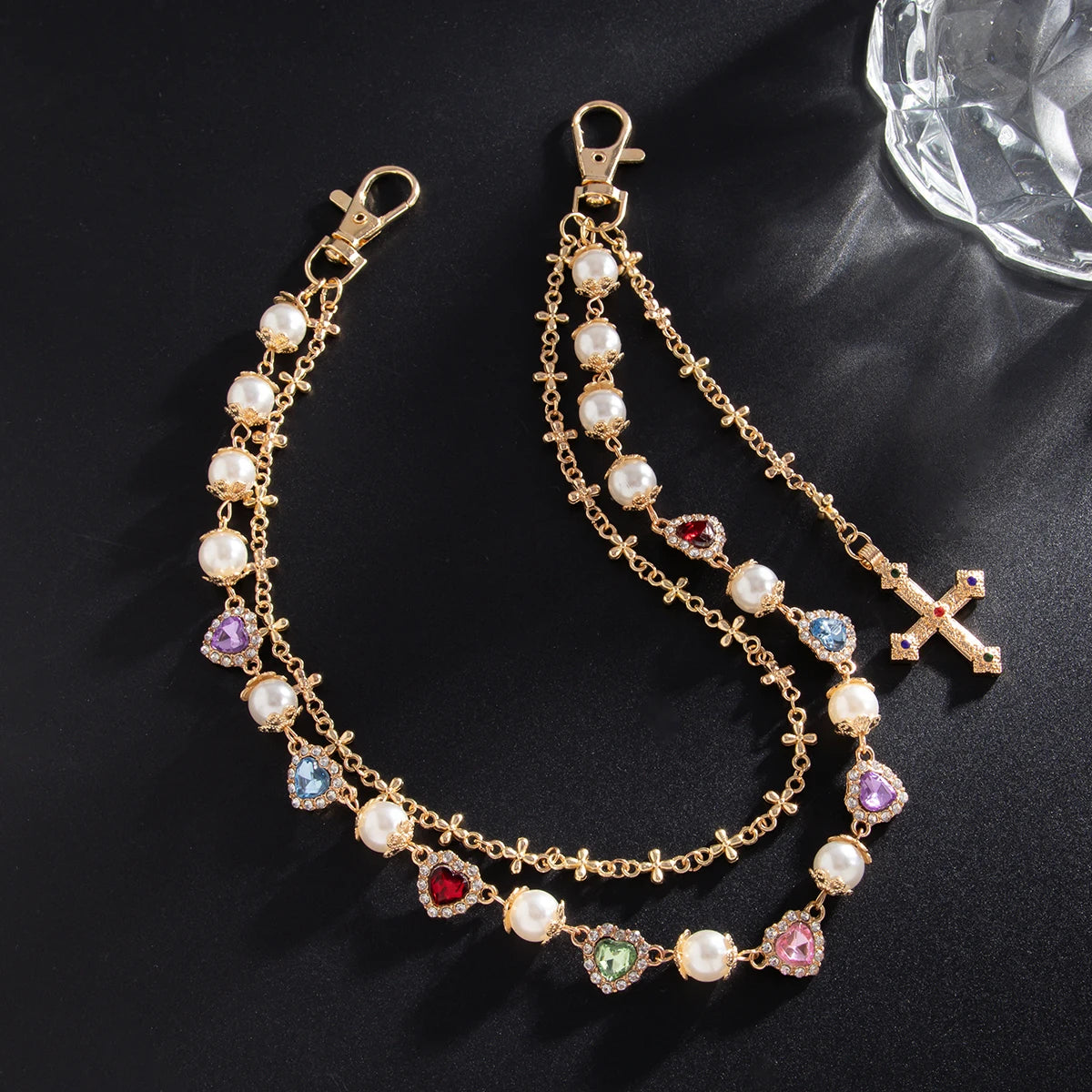Salircon Cross Pearl Beltchain