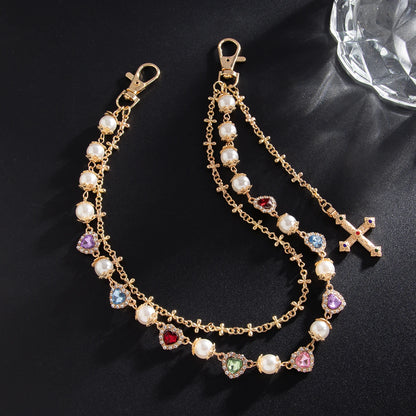 Salircon Cross Pearl Beltchain