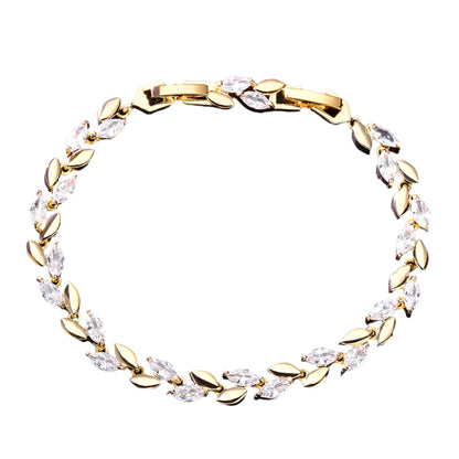 White Leaf Bangles Bracelet