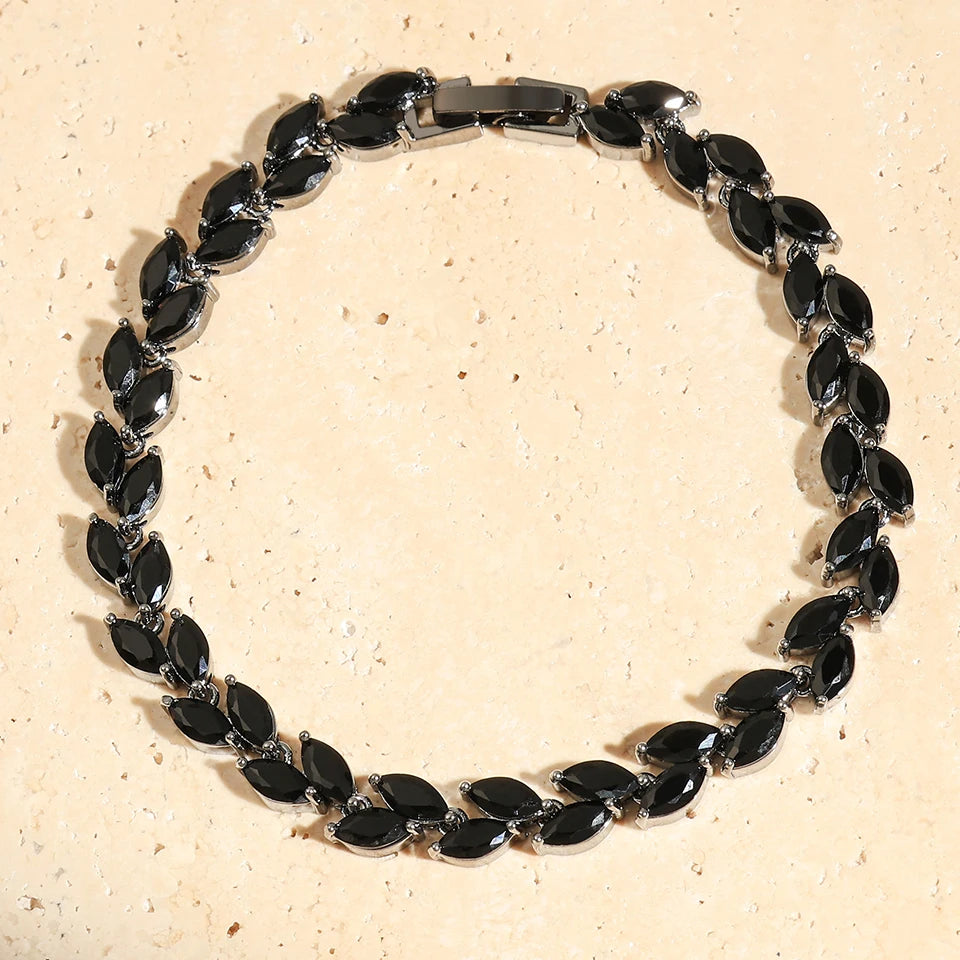 White Leaf Bangles Bracelet