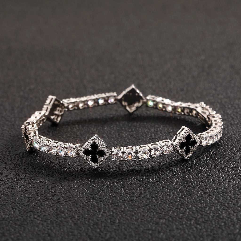 Iced Lucky Clover Bracelet