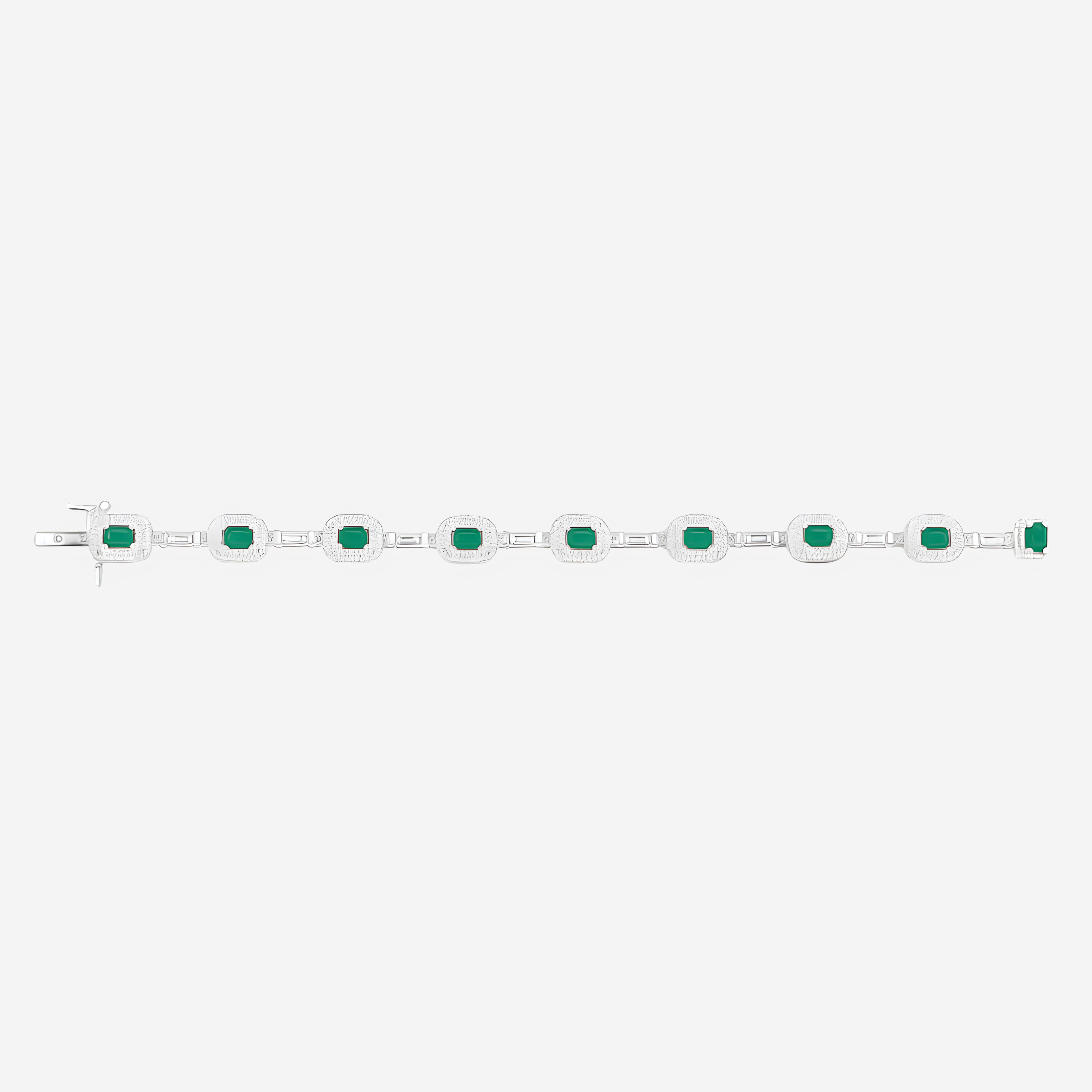 Iced Emerald Cushion Cut Bracelet