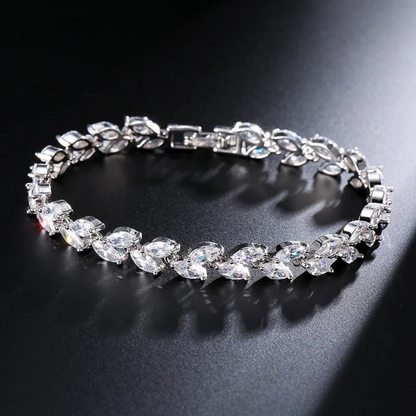 White Leaf Bangles Bracelet